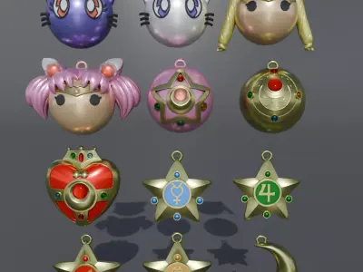 Sailor Moon - Christmas balls 3D print model