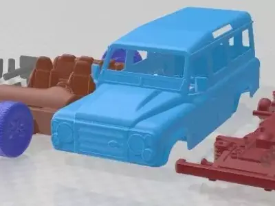 Land Rover Defender 2011 XTech Long Printable Car  3D print model