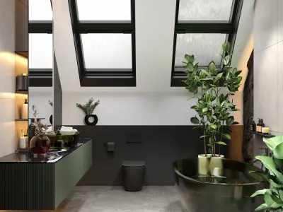 Bathroom interior scene 3D pack 3D model