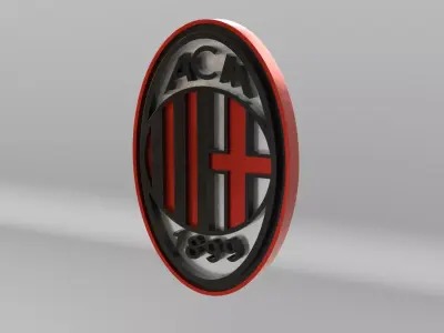 Associazione Calcio Milan Team Logo 3D model