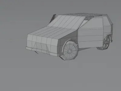 Hatchback car stylized Free low-poly 3D model