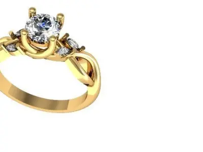 Ivy unique ring 3D print model