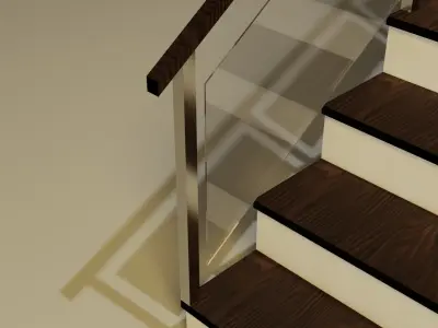Staircase Low-poly 3D model