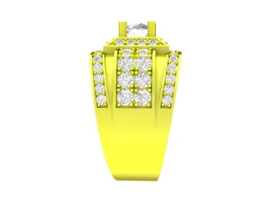 7056 luxury korean diamond men ring 3D print model