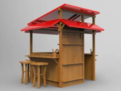 street drink bar 3D model