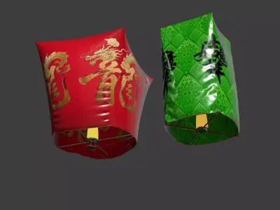 Chinese sky lantern  Low-poly 3D model buy