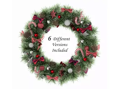 Christmas New Year Wreath 3D model