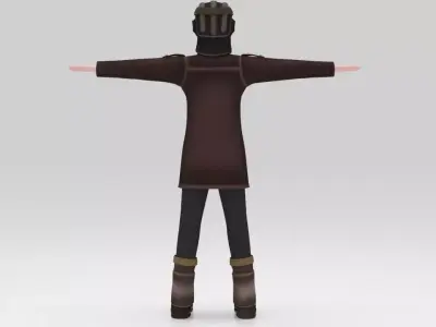 Character Brita Rigged Engineering Classic  Low-poly 3D model