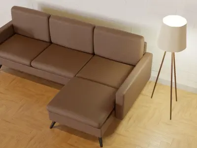Corner Sofa 3D Model  Free 3D model