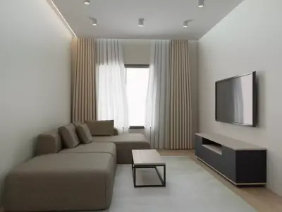Interior of a two-room apartment 3D model