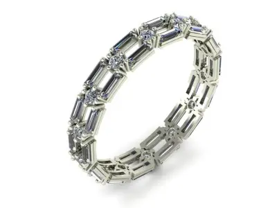 Women diamond ring set 3d 3D print model