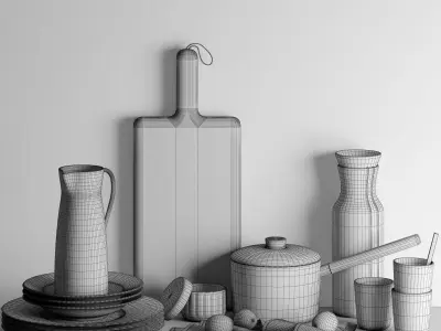 Kitchen decoration set 2 3D model