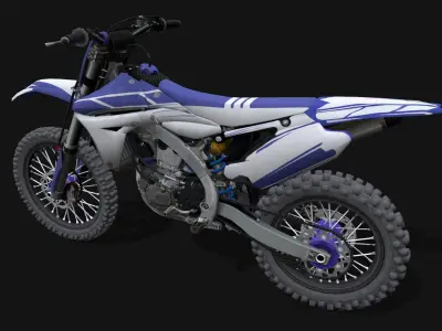 Motorcycle 6 yamaha dirt bike Low-poly 3D model