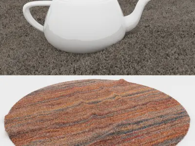 Round Rug Set 288 3D model
