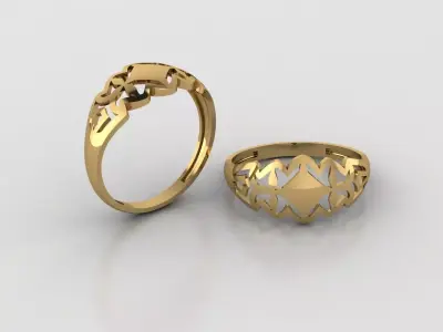Woman Rings 3D 3D print model