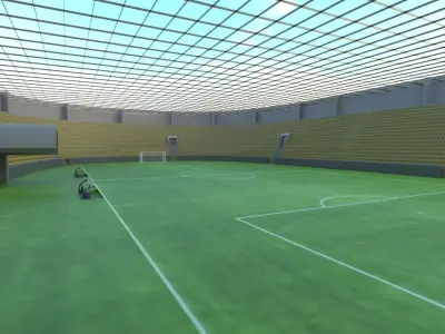 Football Stadium Low-poly 3D model 10