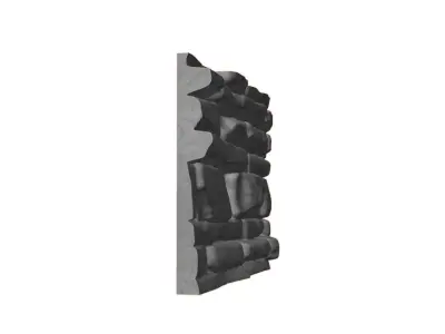 Rough Limestone Block Wall 3D model