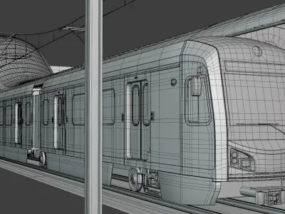 LA light rail station III 3D model