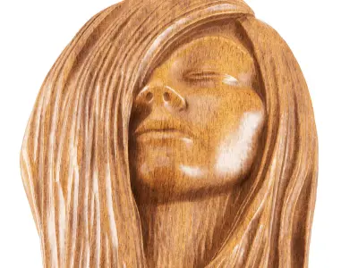 Wall decor female face 3D model