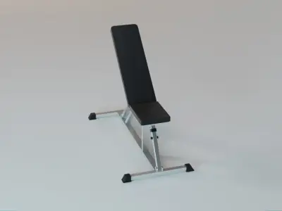 Incline Bench - Gym Equipment Low-poly 3D model
