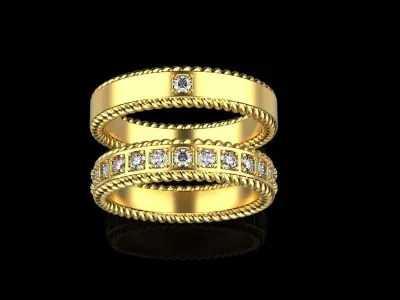 wedding ring model 340 3D print model