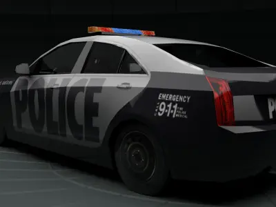 Cadillac CTS Low-poly 3D model