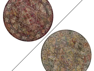 Round Rug Set 59 3D model