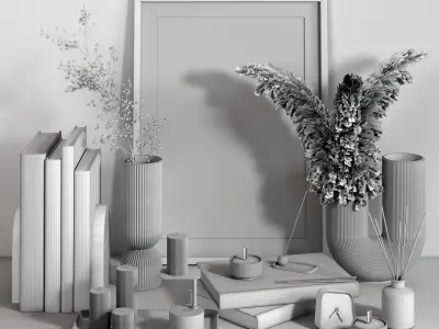 decorative set 01 3D model