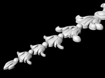 Central decor ornament for furniture 3D model 266