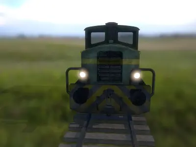 Italian Diesel Locomotive Low-poly 3D model