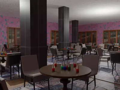 Coffee Shop Low-poly 3D model