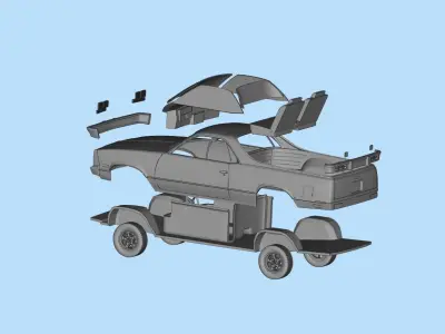 STL printable Chevy El Camino Fifth generation 3D print model