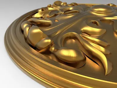 decorative rosette 3D model 2