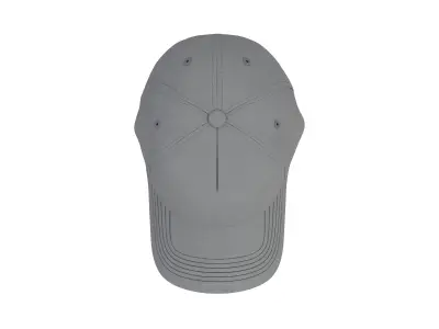 Dark Grey Cotton Fabric Cap 3D model