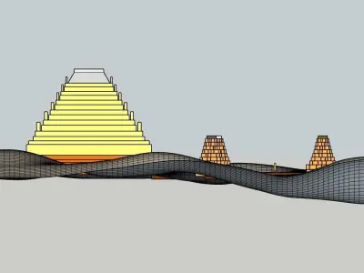 Temple 9 - Desert Temple Low-poly 3D model