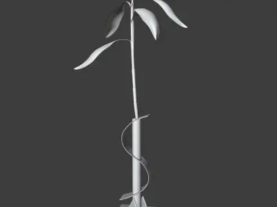 Modern Glass Plant Vase Base Low-poly 3D model