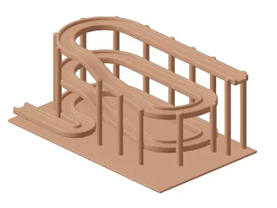 Plastic Premium Mountain Road Toy 3D model