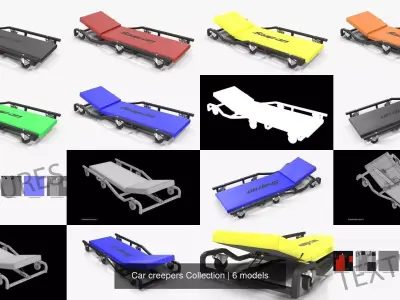 Car creepers Collection 3D Model Pack