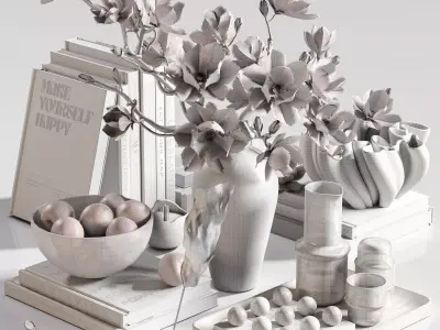 Decorative Tabletop with Magnolia Touch 3D model