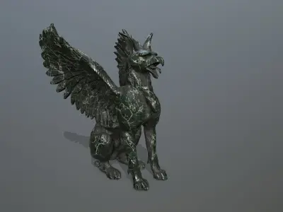 Statue Creature Low-poly 3D model