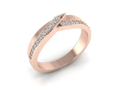 Diamond Jewelry Ring 3D print model 11