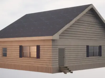 House Builder Interior and exterior Low-poly 3D model