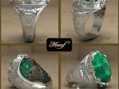 Mens ring STL 3D print model