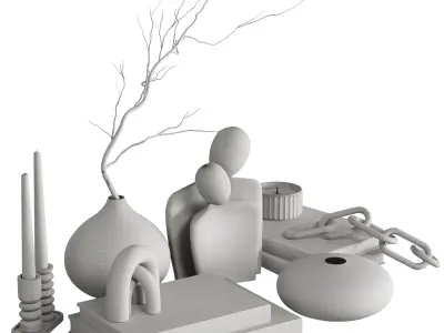Minimal Decorative Set 01 3D model