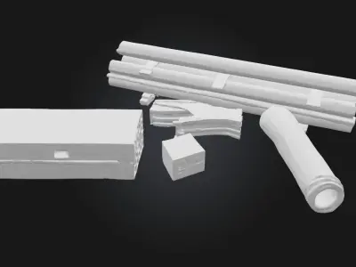 Construction Materials  Modular Site Supply Set 3D model
