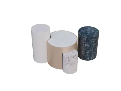 Modern Marble Display Stand Set Free low-poly 3D model