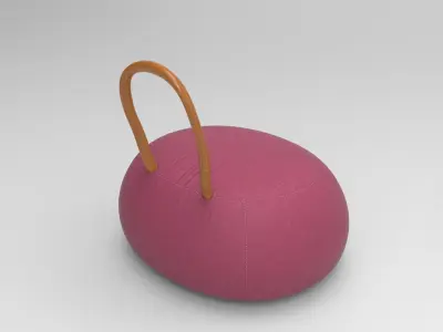 Baly Pouf Low-poly 3D model