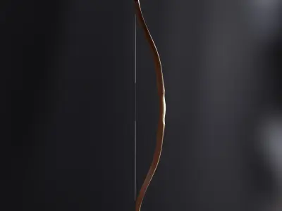 Traditional  Turkish bow with arrow 3D model 3D model