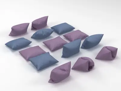 Pillows And Cushions 3D model