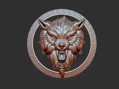 wolf head 3D print model buy